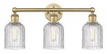  616-3W-BB-G559-5CL - Bridal Veil - 3 Light - 23 inch - Brushed Brass - Bath Vanity Light