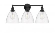  616-3W-BK-GBD-752 - Bristol - 3 Light - 26 inch - Matte Black - Bath Vanity Light