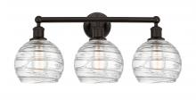 Innovations Lighting 616-3W-OB-G1213-8 - Athens Deco Swirl - 3 Light - 26 inch - Oil Rubbed Bronze - Bath Vanity Light