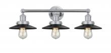 Innovations Lighting 616-3W-PC-M6-BK - Railroad - 3 Light - 26 inch - Polished Chrome - Bath Vanity Light