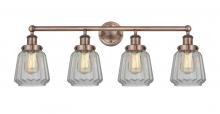 Innovations Lighting 616-4W-AC-G142 - Chatham - 4 Light - 34 inch - Antique Copper - Bath Vanity Light