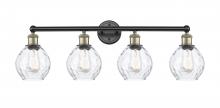  616-4W-BAB-G362 - Waverly - 4 Light - 33 inch - Black Antique Brass - Bath Vanity Light