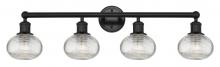 Innovations Lighting 616-4W-BK-G555-6CL - Ithaca - 4 Light - 33 inch - Matte Black - Bath Vanity Light