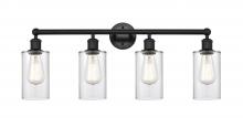  616-4W-BK-G802 - Clymer - 4 Light - 31 inch - Matte Black - Bath Vanity Light