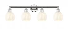 Innovations Lighting 616-4W-PN-G1217-6WV - White Venetian - 4 Light - 33 inch - Polished Nickel - Bath Vanity Light