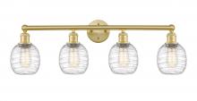  616-4W-SG-G1013 - Belfast - 4 Light - 33 inch - Satin Gold - Bath Vanity Light