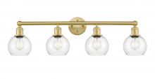 Innovations Lighting 616-4W-SG-G122-6 - Athens - 4 Light - 33 inch - Satin Gold - Bath Vanity Light