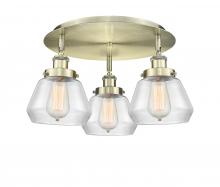 Innovations Lighting 916-3C-AB-G172 - Fulton - 3 Light - 19 inch - Antique Brass - Flush Mount