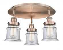 Innovations Lighting 916-3C-AC-G182S - Canton - 3 Light - 17 inch - Antique Copper - Flush Mount