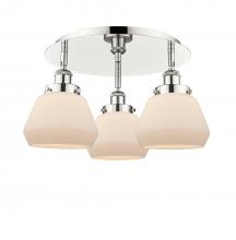 Innovations Lighting 916-3C-PN-G171 - Fulton - 3 Light - 19 inch - Polished Nickel - Flush Mount