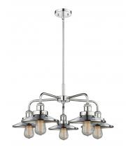 Innovations Lighting 916-5CR-PC-M7-PC - Edison - 5 Light - 27 inch - Polished Chrome - Chandelier