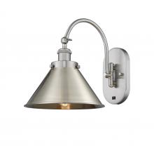 Innovations Lighting 918-1W-SN-M10-SN - Briarcliff - 1 Light - 10 inch - Brushed Satin Nickel - Sconce