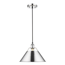 Golden 3306-L CH-CH - Orwell 14" Wide Large Pendant in Chrome