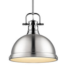 Golden 3604-L CH-PW - Duncan Large Pendant with Rod