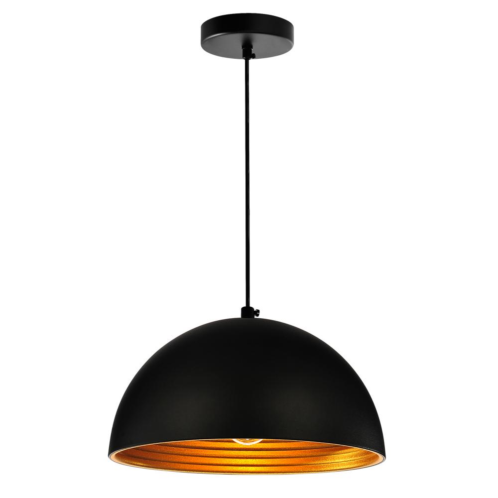 Modest 1 Light Down Mini Pendant With Black Finish