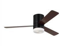 Generation Lighting 3ERHR52MBKD - Era 52 Inch Indoor/Outdoor LED Dimmable Hugger Ceiling Fan