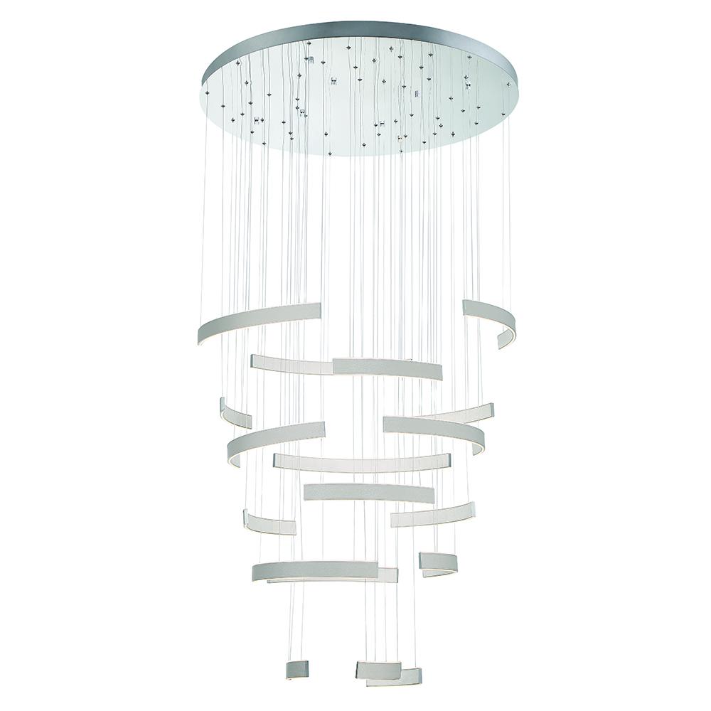 Verdura 1 Light Chandelier in Grey + White