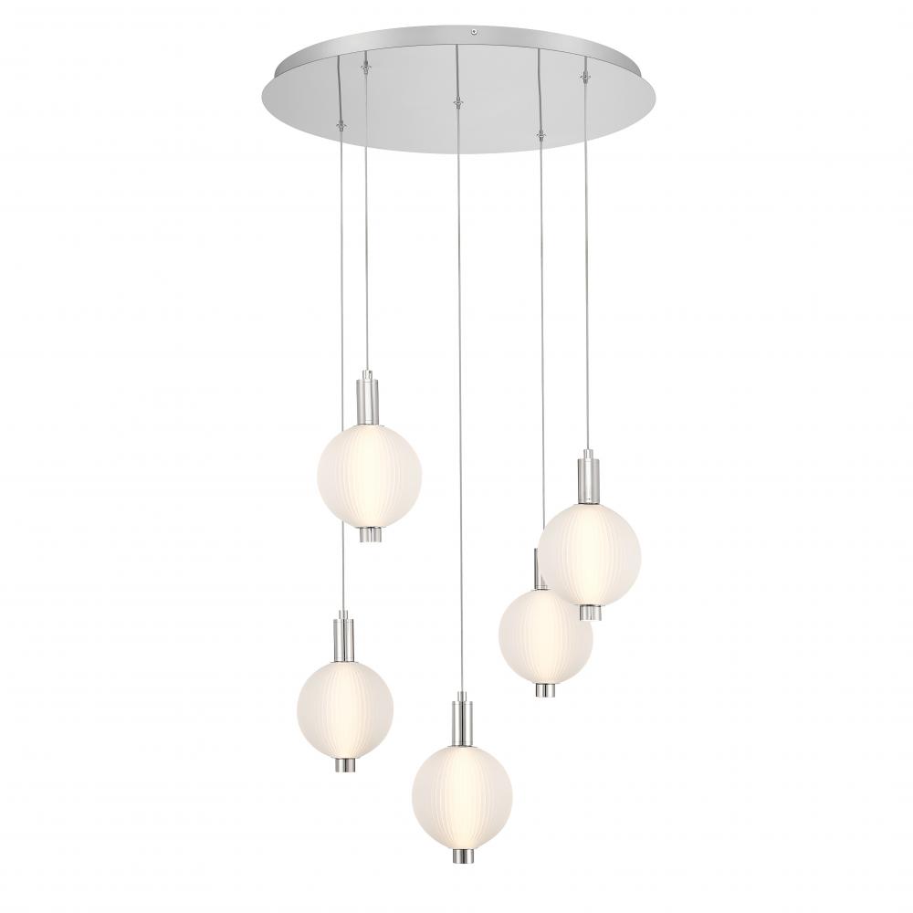 Palmas LED Pendant In Nickel