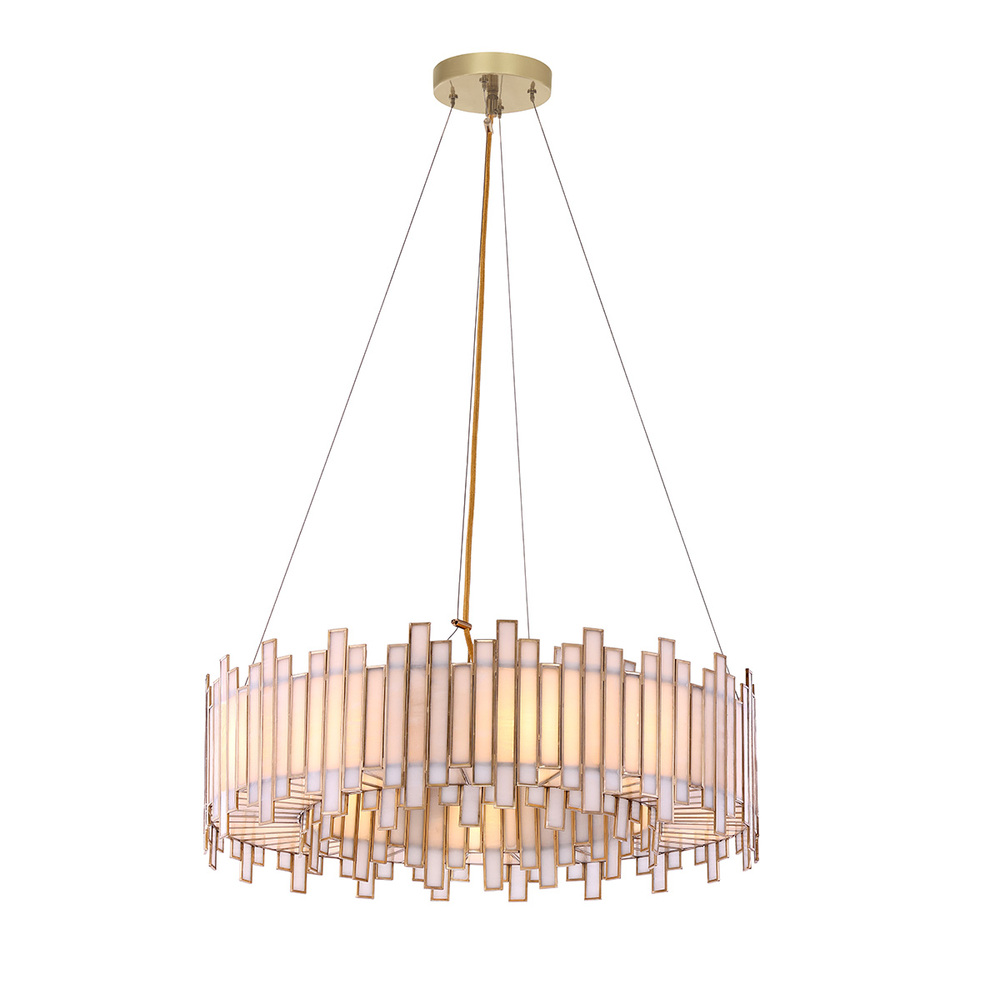 Birla 8 Light Chandelier in Brass