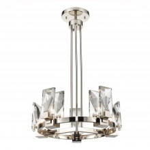 ZEEV Lighting CD10354-6-PN - 6-Light 24" Polished Nickel Wheel Styled Chandelier