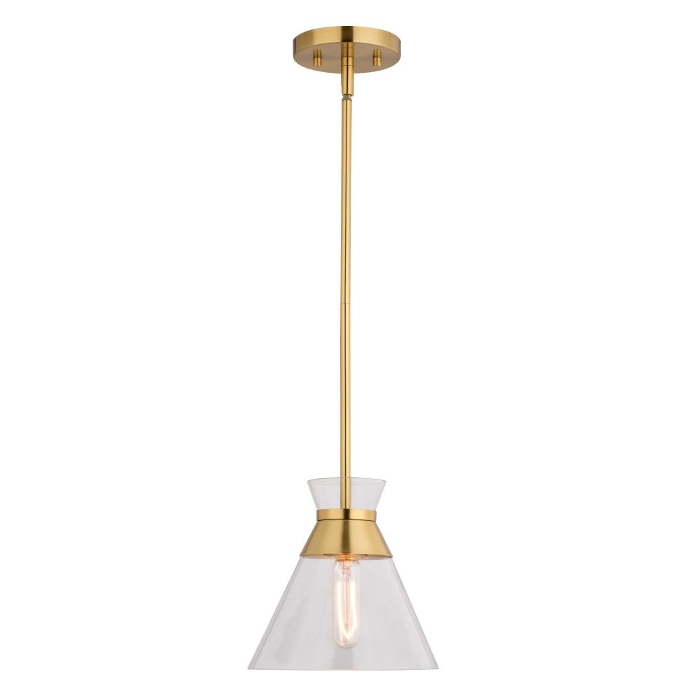 Harper 8.5-in. W 1 Light Pendant Natural Brass