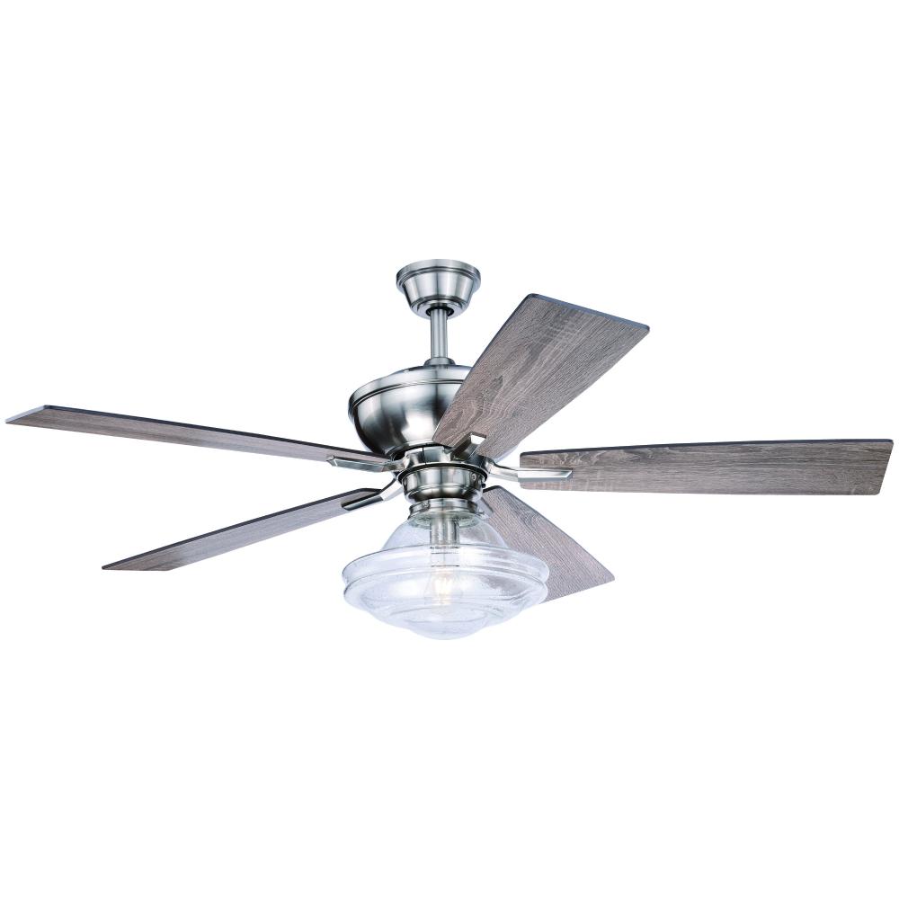 Huntley 52-in LED Ceiling Fan  Satin Nickel