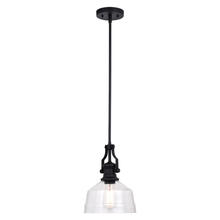 Vaxcel International P0357 - Beloit 9-in. Mini Pendant Matte Black