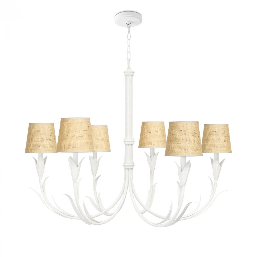 Regina Andrew River Reed Chandelier Small (White