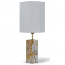 Regina Andrew 13-1138 - Regina Andrew Jade and Brass Mini Cylinder Lamp