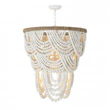 Regina Andrew 16-1179WT - Regina Andrew Lorelei Wood Bead Chandelier (Whit