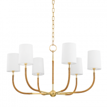 Hudson Valley 3534-AGB - 6 LIGHT WEBSON 34" CHANDELIER