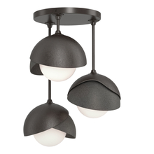 Hubbardton Forge 121374-SKT-14-20-GG0711 - Brooklyn 3-Light Double Shade Semi-Flush