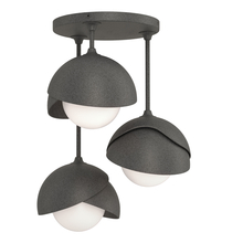 Hubbardton Forge 121374-SKT-20-20-GG0711 - Brooklyn 3-Light Double Shade Semi-Flush