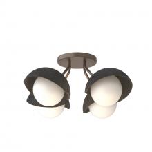 Hubbardton Forge 121375-SKT-05-10-GG0711 - Brooklyn 4-Light Single Shade Semi-Flush