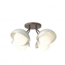 Hubbardton Forge 121375-SKT-05-82-GG0711 - Brooklyn 4-Light Single Shade Semi-Flush