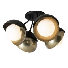 Hubbardton Forge 121376-SKT-10-86-GG0711 - Brooklyn 4-Light Double Shade Semi-Flush