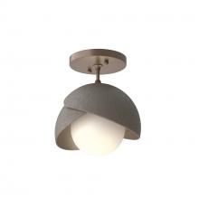 Hubbardton Forge 121377-SKT-05-07-GG0711 - Brooklyn 1-Light Double Shade Semi-Flush