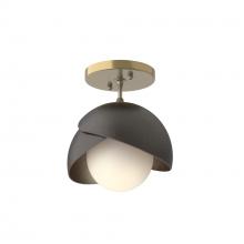 Hubbardton Forge 121377-SKT-86-14-GG0711 - Brooklyn 1-Light Double Shade Semi-Flush