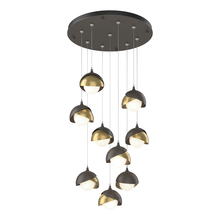 Hubbardton Forge 131105-SKT-STND-07-86-GG0711 - Brooklyn 9-Light Double Shade Pendant