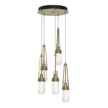  131120-SKT-STND-84-YG0434 - Link 5-Light Blown Glass Pendant