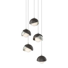 Hubbardton Forge 131125-SKT-LONG-85-14-GG0711 - Brooklyn 5-Light Double Shade Pendant