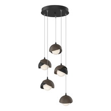 Hubbardton Forge 131125-SKT-STND-10-05-GG0711 - Brooklyn 5-Light Double Shade Pendant