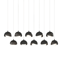 Hubbardton Forge 131205-SKT-LONG-10-14-GG0711 - Brooklyn 10-Light Double Shade Pendant