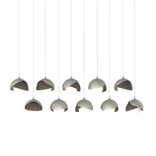 Hubbardton Forge 131205-SKT-LONG-85-07-GG0711 - Brooklyn 10-Light Double Shade Pendant