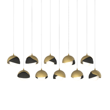 Hubbardton Forge 131205-SKT-LONG-86-10-GG0711 - Brooklyn 10-Light Double Shade Pendant