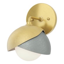 Hubbardton Forge 201374-SKT-86-82-GG0711 - Brooklyn 1-Light Double Shade Bath Sconce