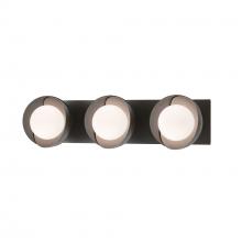 Hubbardton Forge 201378-SKT-14-10-GG0711 - Brooklyn 3-Light Straight Double Shade Bath Sconce