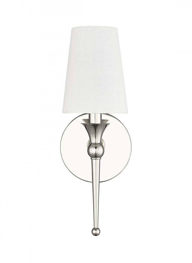 1-Light Wall Sconce Polished Nickel