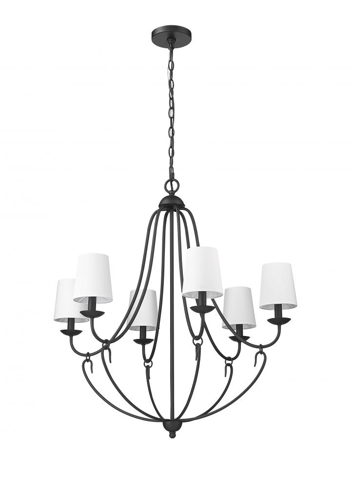 Eisley 6-Light Chandelier Ceiling Light Matte Black