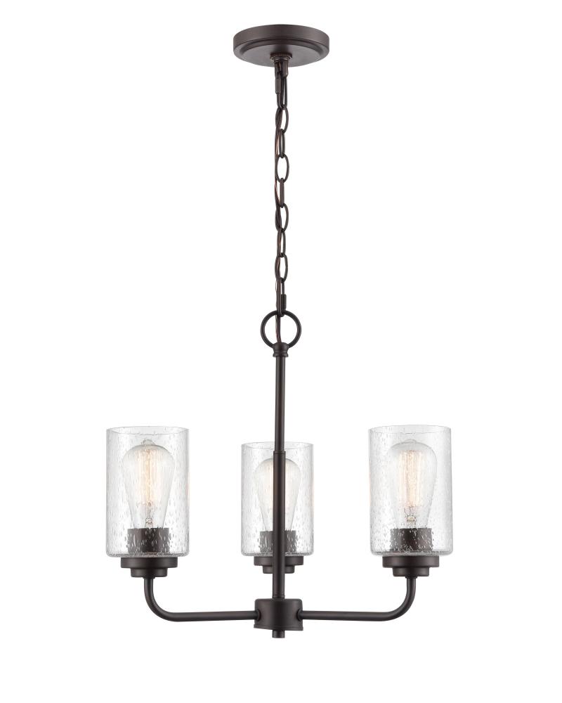 Moven 3-Light Chandelier Ceiling Light Rubbed Bronze